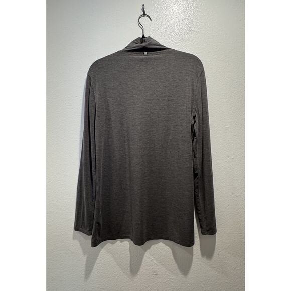 Kit And Ace Women’s Size XL Long Sleeve Turtleneck Slim Fit Charcoal Gray Top - Picture 2 of 8